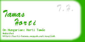 tamas horti business card